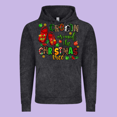 Croc'in Around The Christmas Tree Vintage Hoodie Designed By Adodesignshop