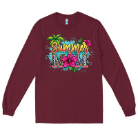 Burgundy summer mom Long Sleeve Tee - NancyCooperArtShop