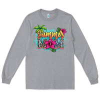 Heather Grey summer mom Long Sleeve Tee - NancyCooperArtShop