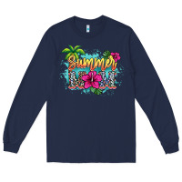 Navy summer mom Long Sleeve Tee - NancyCooperArtShop