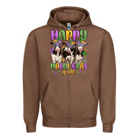 Chestnut happy mardi gras y'all Zipper Hoodie - MaliasSmallBusiness