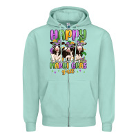Seafoam happy mardi gras y'all Zipper Hoodie - MaliasSmallBusiness