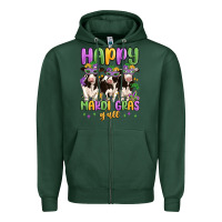 Sports Green happy mardi gras y'all Zipper Hoodie - MaliasSmallBusiness