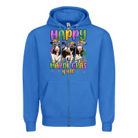 True Royal happy mardi gras y'all Zipper Hoodie - MaliasSmallBusiness