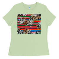 Matcha cowhide leopard serape Ladies Tee - RanaPortraitStore