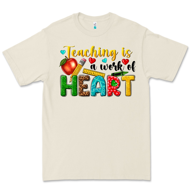 Teaching Is A Work Of Heart Tbw Premium Tee by texasbilliewilder | Teevron
