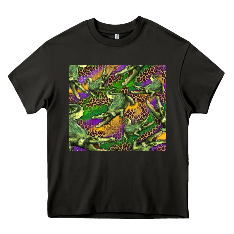 Mardi Gras Louisiana Crocodile Leopard Heavy Core Tee by RanaPortraitStore | Teevron