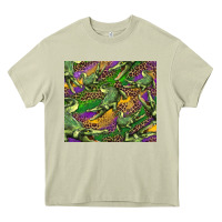 Mossy mardi gras louisiana crocodile leopard Heavy Core Tee - RanaPortraitStore