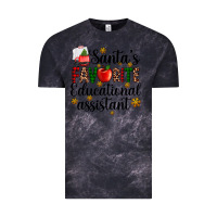 Cloud Black santa's favorite educational assistant Vintage Tee - AdoDesignShop