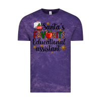 Cloud Purple santa's favorite educational assistant Vintage Tee - AdoDesignShop