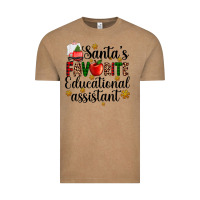 Vintage Coffee santa's favorite educational assistant Vintage Tee - AdoDesignShop