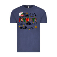 Vintage Denim santa's favorite educational assistant Vintage Tee - AdoDesignShop