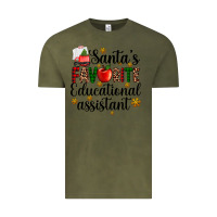Vintage Olive santa's favorite educational assistant Vintage Tee - AdoDesignShop