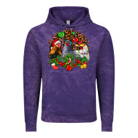 Cloud Purple Christmas party and chickens Vintage Hoodie - AdoDesignShop