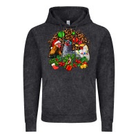 Vintage Black Christmas party and chickens Vintage Hoodie - AdoDesignShop
