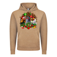 Vintage Coffee Christmas party and chickens Vintage Hoodie - AdoDesignShop