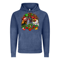Vintage Denim Christmas party and chickens Vintage Hoodie - AdoDesignShop