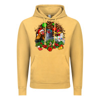 Vintage Mustard Christmas party and chickens Vintage Hoodie - AdoDesignShop