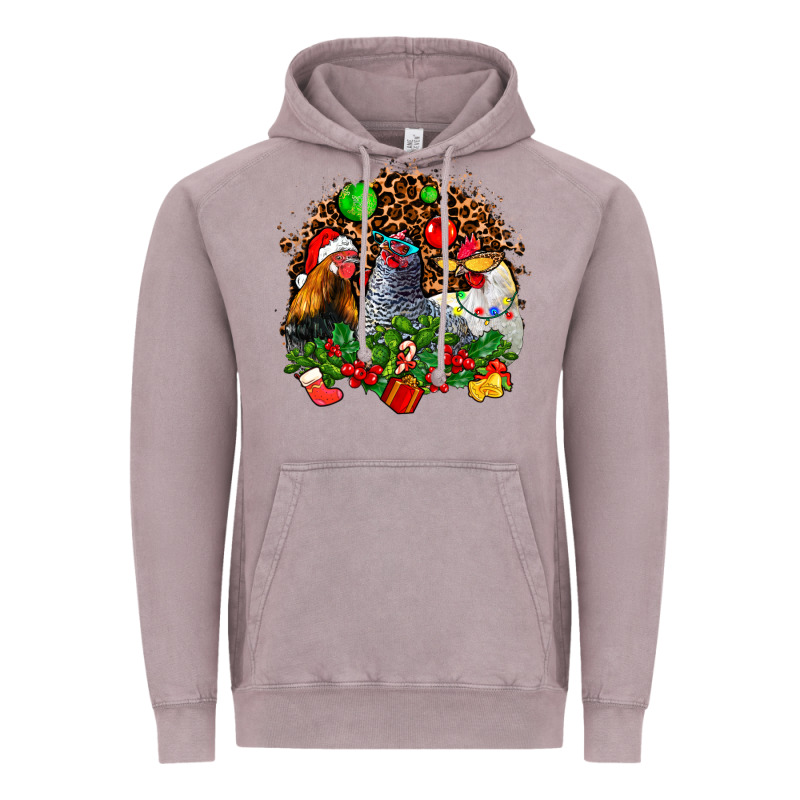 Christmas Party And Chickens Vintage Hoodie by AdoDesignShop | Teevron