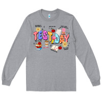 Heather Grey test day Long Sleeve Tee - JahusDesignShop