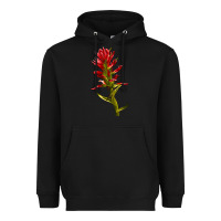 Black Indian Paintbrush Heavyweight Hoodie - LillyAllenDesigns