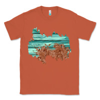 Copper wood leather patch Classic Tee - AdoDesignShop