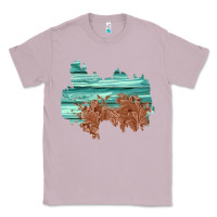 Lilac wood leather patch Classic Tee - AdoDesignShop