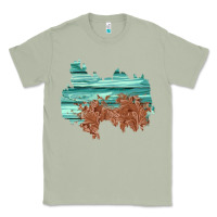 Matcha wood leather patch Classic Tee - AdoDesignShop