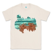 Natural wood leather patch Classic Tee - AdoDesignShop