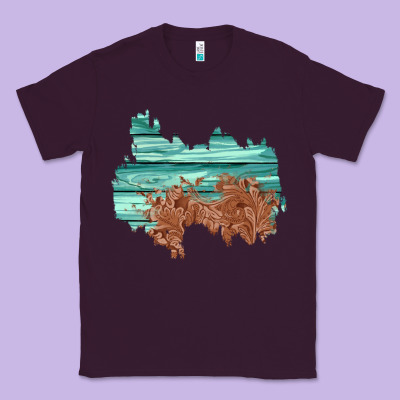 Wood Leather Patch Classic Tee Designed By Adodesignshop