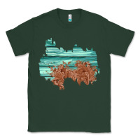 Sports Green wood leather patch Classic Tee - AdoDesignShop