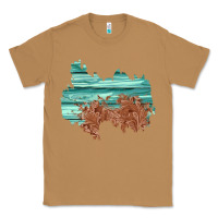 Toasted Coconut wood leather patch Classic Tee - AdoDesignShop