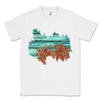 White wood leather patch Classic Tee - AdoDesignShop
