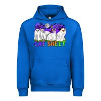 Cat Sheet Ghost Cats Halloween Urban Hoodie | Teevron