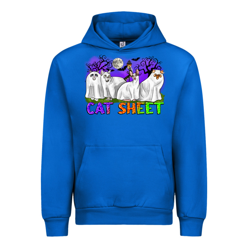 Cat Sheet Ghost Cats Halloween Urban Hoodie by CowGirlArtShop | Teevron