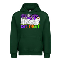 Forest Green cat sheet ghost cats halloween Urban Hoodie - CowGirlArtShop