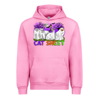 Fuchsia Pink cat sheet ghost cats halloween Urban Hoodie - CowGirlArtShop