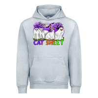 Heather Grey cat sheet ghost cats halloween Urban Hoodie - CowGirlArtShop