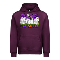 Mauve Wine cat sheet ghost cats halloween Urban Hoodie - CowGirlArtShop