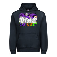 Navy cat sheet ghost cats halloween Urban Hoodie - CowGirlArtShop