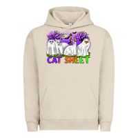 Pigment French Oak cat sheet ghost cats halloween Urban Hoodie - CowGirlArtShop