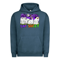 Pigment Midnight Navy cat sheet ghost cats halloween Urban Hoodie - CowGirlArtShop