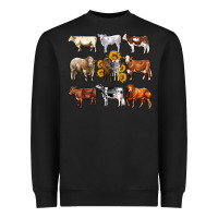 Black western cowsand sunflowers Heavyweight Sweatshirt - AdoDesignShop