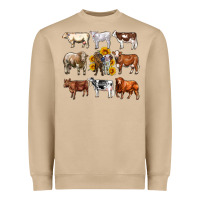 Mushroom western cowsand sunflowers Heavyweight Sweatshirt - AdoDesignShop