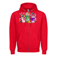 Red Easter coffee cups with Bunny Zipper Hoodie - NancyCooperArtShop