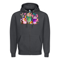 Smoke Easter coffee cups with Bunny Zipper Hoodie - NancyCooperArtShop