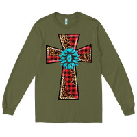 Army Green christmas cross Long Sleeve Tee - BarkalooDesign