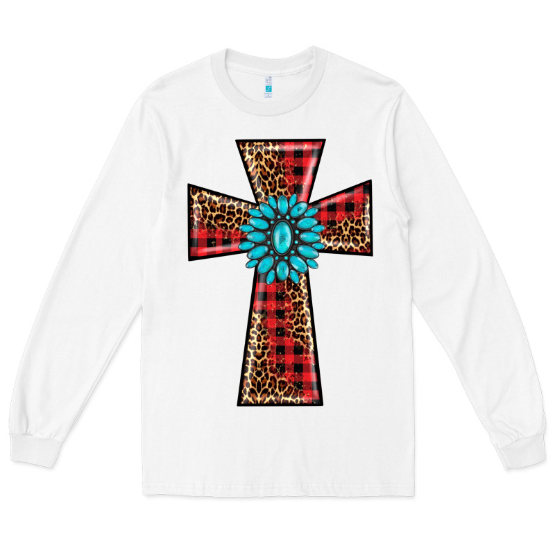 Christmas Cross Long Sleeve Tee by BarkalooDesign | Teevron