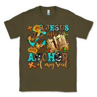 Army Green jesus is the anchor of my soul Classic Tee - AdoDesignShop