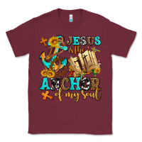 Burgundy jesus is the anchor of my soul Classic Tee - AdoDesignShop